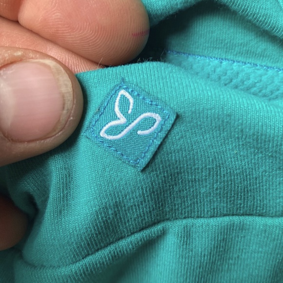 Prana dress turquoise teal strappy stretchy cotton yoga shelf bra womens M 6 8 - Picture 11 of 11